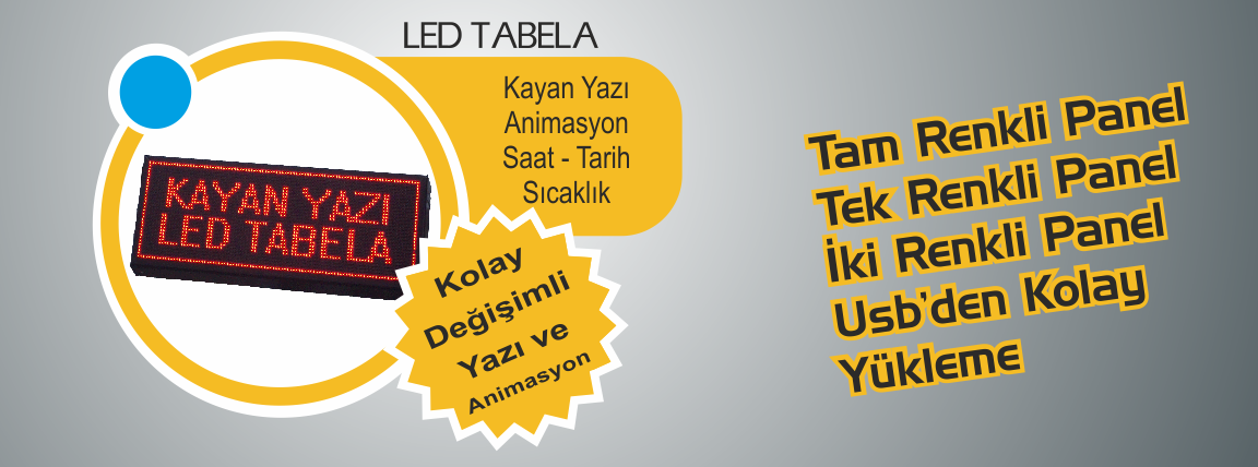 Led Tabela - Kayan Yazı - Animasyon